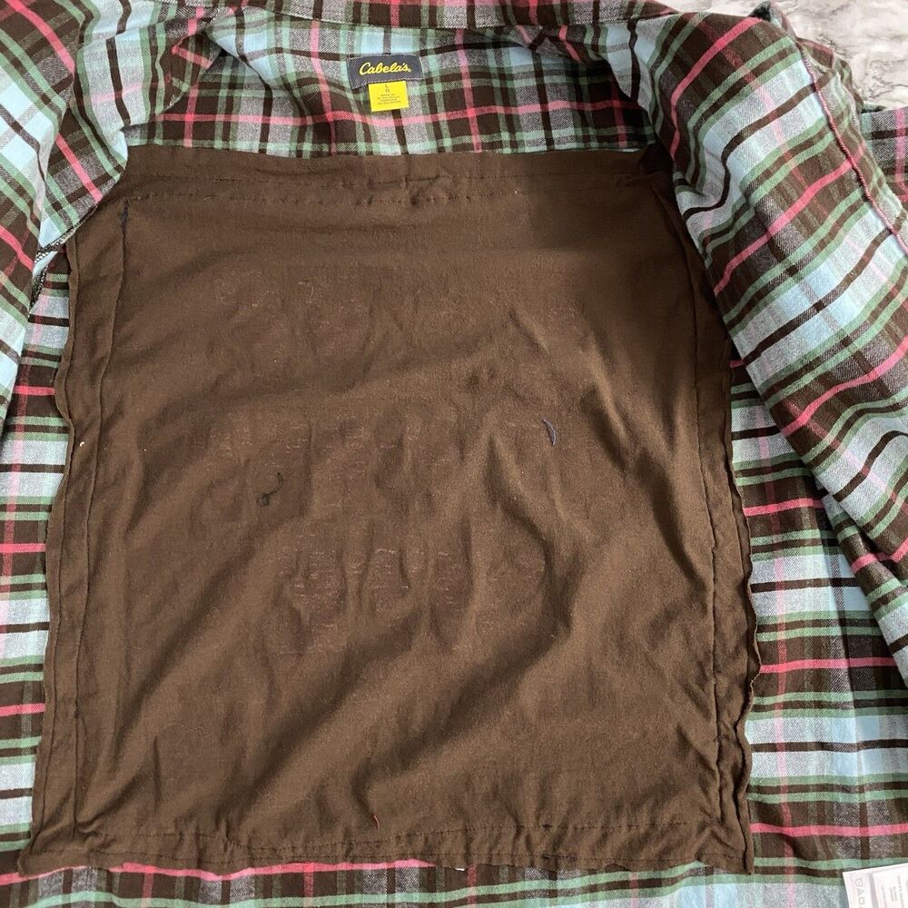 Upcycled Flannel Shirt Womens Large Shacket Hunting Green Country Grunge Camp - Picture 16 of 16